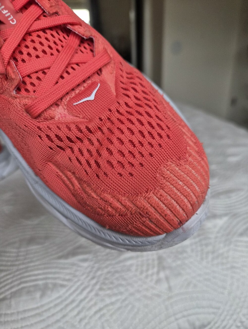 Hoka Clifton Edge Hot Coral Athletic Running Shoes Womens 8 - Picture 8 of 16